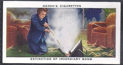 extinction of Incendiary Bomb - Ogden's Cigarette Card
