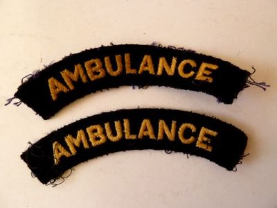 WW2 Civil Defence Ambulance Shoulder Title (Embroidered)