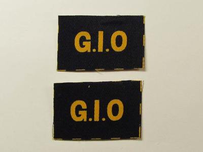 Gas Identification Officer (G.I.O.) Shoulder Patches (printed)