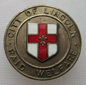 City of Lincoln Raid Welfare badge